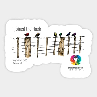 Birds on the Fence Sticker
